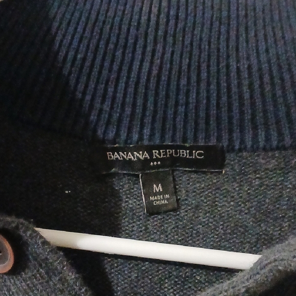 "Make Offer" Banana Republic Black Sweater with Mock Turtleneck - Picture 3 of 5